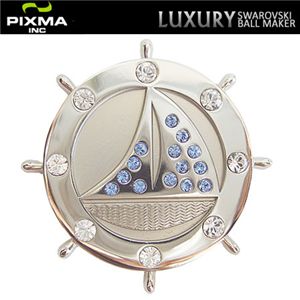 PIXMAGOLF(ピクシマゴルフ) スワロフスキーゴルフマーカー4点セット(Sailorkey Silver)