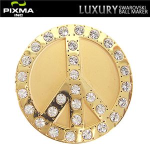 PIXMAGOLF(ピクシマゴルフ) スワロフスキーゴルフマーカー4点セット(Pice Gold)