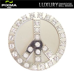 PIXMAGOLF(ピクシマゴルフ) スワロフスキーゴルフマーカー4点セット(Pice Silver)