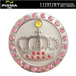 PIXMAGOLF（ピクシマゴルフ） スワロフスキーゴルフマーカー4点セット（Crown Silver）