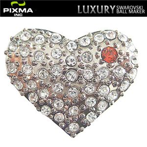 PIXMAGOLF(ピクシマゴルフ) スワロフスキーゴルフマーカー4点セット(Silver Heartdome)