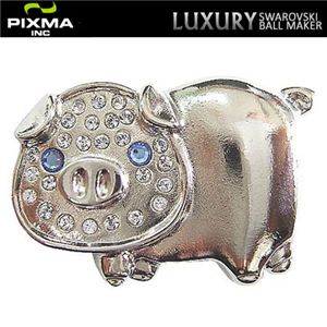 PIXMAGOLF(ピクシマゴルフ) スワロフスキーゴルフマーカー単品(Silver Pig)