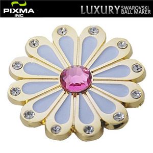 PIXMAGOLF(ピクシマゴルフ) スワロフスキーゴルフマーカー単品(Flower white)