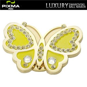 PIXMAGOLF(ピクシマゴルフ) スワロフスキーゴルフマーカー単品(Butterfly yellow)
