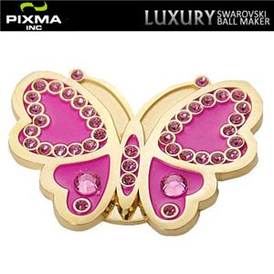 PIXMAGOLF(ピクシマゴルフ) スワロフスキーゴルフマーカー単品(Butterfly pink)