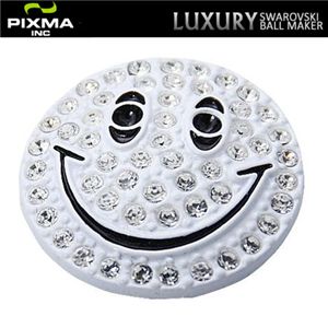 PIXMAGOLF(ピクシマゴルフ) スワロフスキーゴルフマーカー単品(Smiley white)