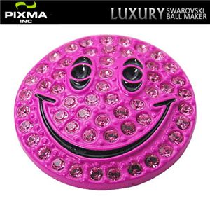 PIXMAGOLF(ピクシマゴルフ) スワロフスキーゴルフマーカー単品(Smiley pink)