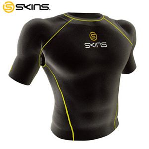 SKINS(スキンズ) SPORT ショートスリーブトップ ブラック×イエロー B10001004 S