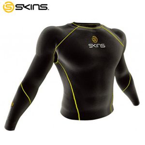 SKINS(スキンズ) SPORT ロングスリーブトップ ブラック×イエロー B10001005 XS