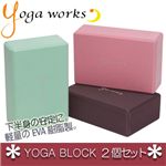 Yogaworks（ヨガワークス） ヨガブロック 2個セット ジェイドグリーン ジェイドグリーン