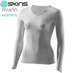SKINS（スキンズ） ウィメンズロングスリーブトップ RY400 ホワイト B48005005 XSH ホワイト