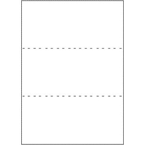 【レーザープリンター用帳票用紙】白紙3面穴無 ミシン目あり （1000枚入り）