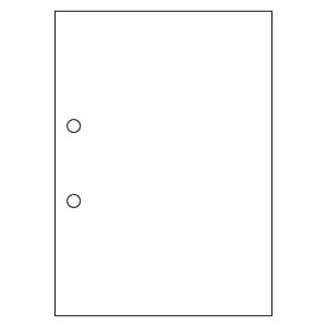 【レーザープリンター用帳票用紙】白紙1面2穴 ミシン目なし （1000枚入り）