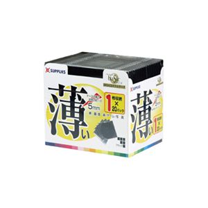 CDスリムケース ブラック ECD20BKT 【20枚×10セット】