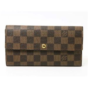 【中古A】LOUIS VUITTON（ルイヴィトン）ダミエファスナー長財布 N61734