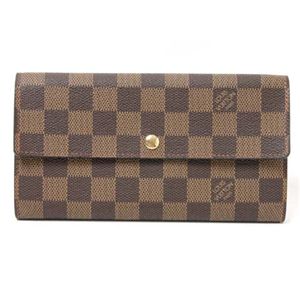 【中古A】LOUIS VUITTON(ルイヴィトン)ダミエファスナー長財布 N61724