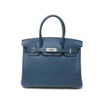 【未使用】HERMES（エルメス） バッグ バーキン30 ブループリュス トゴ シルバー金具 L刻印