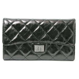 CHANEL(シャネル)3つ折り長財布 黒/ブラック A35298