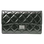 CHANEL(シャネル)3つ折り長財布 黒/ブラック A35298