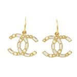 【新品】CHANEL(シャネル)ピアス ココ ラインストーン パール 