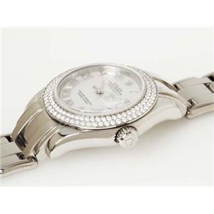 【現品限り】ROLEX(ロレックス) デイトジャスト レディース ベゼル2重ダイヤ WG 文字盤:ホワイトシェル 80339 【中古SA】