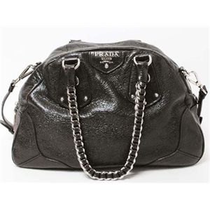 【現品限り】PRADA（プラダ） ボストンショルダーバッグ ブラウン BL0434 【中古B】