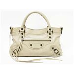 【現品限り】BALENCIAGA（バレンシアガ） エディターズバッグ ザ・ファースト ゴートスキン ベージュ 103208 【中古A】