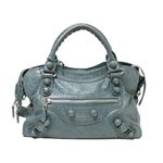 【現品限り】BALENCIAGA（バレンシアガ） ジャイアントシティ カバード カーフ ブルー系 204529 【中古AB】