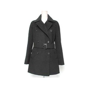 【現品限り】BURBERRY（バーバリー） コート アンゴラ65% 羊毛35% 黒 【中古A】