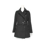 【現品限り】BURBERRY（バーバリー） コート アンゴラ65% 羊毛35% 黒 【中古A】