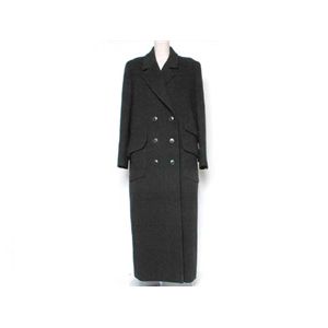【現品限り】CHANEL（シャネル） ロングコート ウール100% 黒 【中古A】