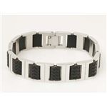 【現品限り】Chopard（ショパール） ブレスレット SS/ ステンレススチール ラバー シルバー/ブラック 【中古AB】
