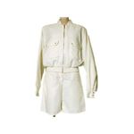 【現品限り】CHANEL（シャネル） ブルゾン・キュロットパンツ上下 ナイロン92% アクリル8% オフホワイト 【中古B】