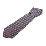 【現品限り】HERMES（エルメス） ネクタイ // シルク100% ブルー/グリーン/ブラウン 【中古SA】