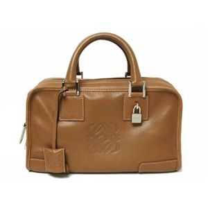【現品限り】Loewe（ロエベ） ミニアマゾナ ボストン カーフ ブラウン 【中古A】