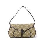 【現品限り】Celine（セリーヌ） ショルダーバッグ キャンバス カーフ カーキ 【中古SA】