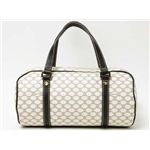 【現品限り】Celine（セリーヌ） ミニボストン カーフ アイボリー/ブラウン 【中古A】