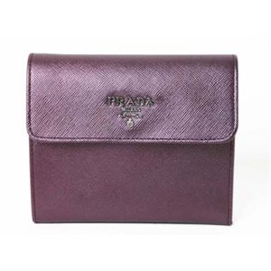 【現品限り】PRADA(プラダ) 三つ折財布 カーフ パープル 1M0170 【新品】