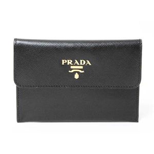 【現品限り】PRADA(プラダ) カードケース カーフ 黒 1M1196 【未使用】