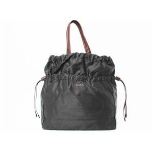【現品限り】PRADA(プラダ) ショルダーバッグ /ブラウン ナイロン カーフ 黒/茶 BN1757 【未使用】