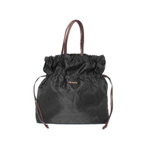 【現品限り】PRADA(プラダ) ショルダーバッグ / ナイロン カーフ 黒/ブラウン BN1757 【未使用】