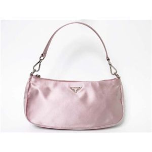 【現品限り】PRADA(プラダ) アクセサリーポーチ サテン ピンク 1N1211 【中古AB】