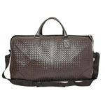 【現品限り】BOTTEGA VENETA（ボッテガヴェネタ） イントレチャート ボストンバッグ 152229 ラムスキン ダークブラウン 【中古A】