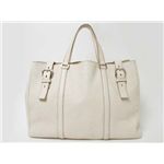 【現品限り】PRADA（プラダ） トートバッグ カーフ アイボリー 【中古B】