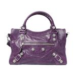 【現品限り】BALENCIAGA（バレンシアガ） ジャイアントシティ カーフ パープル 173084 【新品同様】