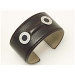 【現品限り】BVLGARI（ブルガリ） バングル カーフ ダークブラウン 【中古A】