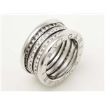 【現品限り】BVLGARI（ブルガリ） Bzero1リング M WG #51 K18WG ダイヤ ホワイトゴールド 【中古A】