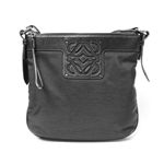【現品限り】Loewe（ロエベ） ショルダーバッグ キャンバス カーフ ブラック 【中古A】