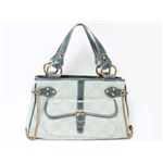 【現品限り】Celine（セリーヌ） ハンドバッグ キャンバス カーフ ライトグリーン 【中古A】
