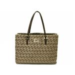 【現品限り】FENDI（フェンディ） ズッキーノ トートバッグ キャンバス ベージュ/ブラウン 8BH132 【中古A】